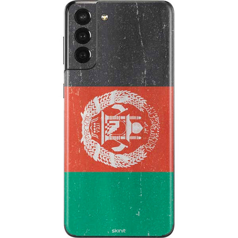 Afghanistan Flag Distressed Galaxy S21 Plus 5G Skin