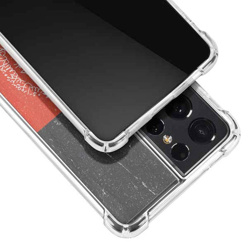 Afghanistan Flag Distressed Galaxy S21 Ultra 5G Clear Case