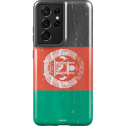 Afghanistan Flag Distressed Galaxy S21 Ultra 5G Pro Case