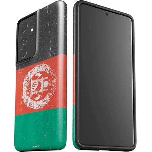 Afghanistan Flag Distressed Galaxy S21 Ultra 5G Pro Case
