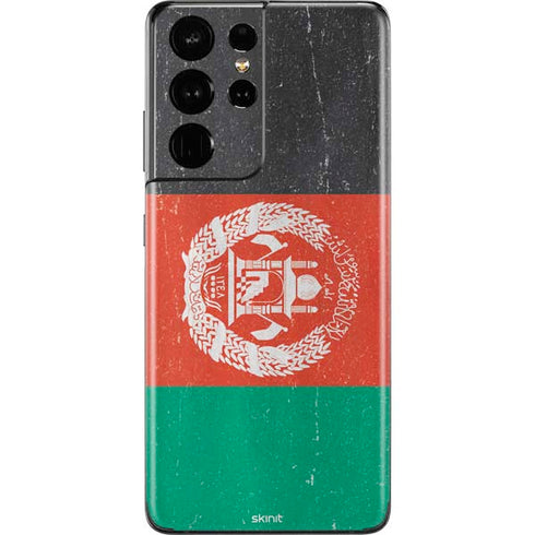 Afghanistan Flag Distressed Galaxy S21 Ultra 5G Skin