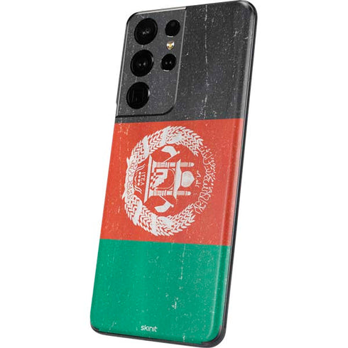 Afghanistan Flag Distressed Galaxy S21 Ultra 5G Skin