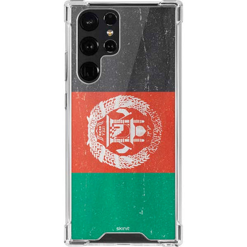 Afghanistan Flag Distressed Galaxy S22 Ultra Clear Case