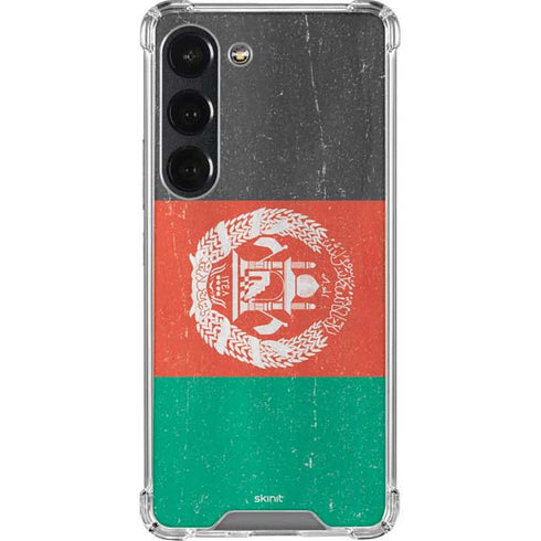 Afghanistan Flag Distressed Galaxy S23 Clear Case