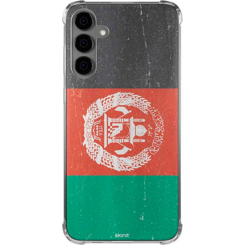 Afghanistan Flag Distressed Galaxy S24 Plus Clear Case