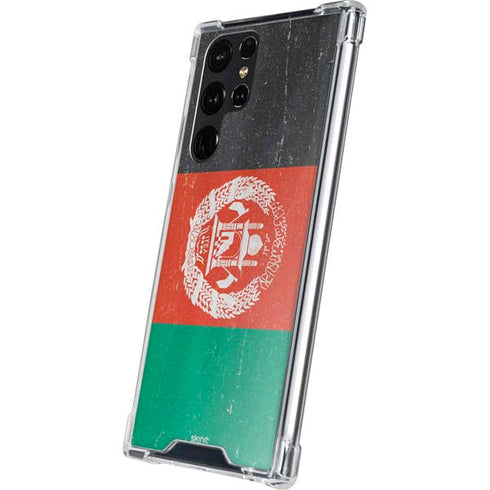 Afghanistan Flag Distressed Galaxy S24 Ultra Clear Case