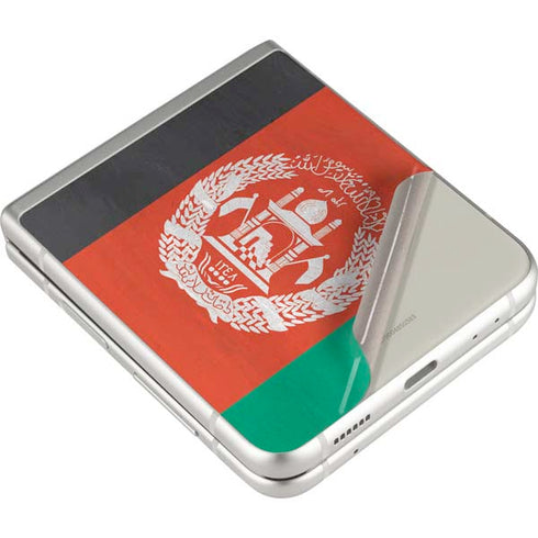 Afghanistan Flag Distressed Galaxy Z Flip3 5G Skin