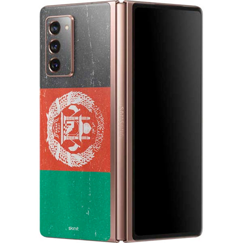 Afghanistan Flag Distressed Galaxy Z Fold2 5G Skin