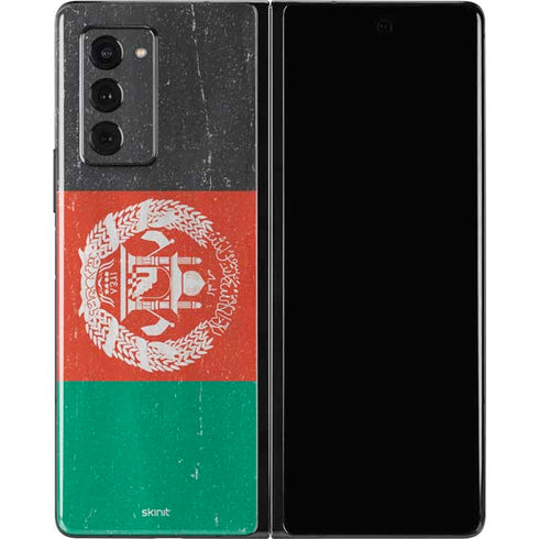 Afghanistan Flag Distressed Galaxy Z Fold2 5G Skin