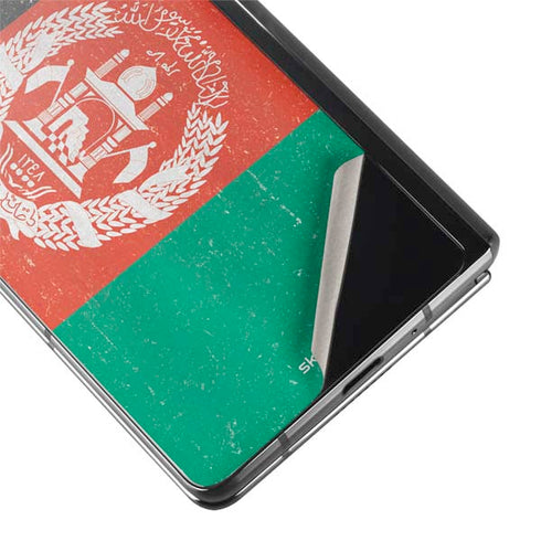 Afghanistan Flag Distressed Galaxy Z Fold2 5G Skin