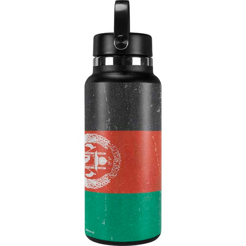 Afghanistan Flag Distressed Hydro Flask 32oz Wide Mouth Skin