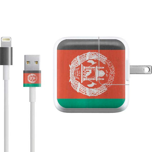Afghanistan Flag Distressed iPad Charger (10W USB) Skin