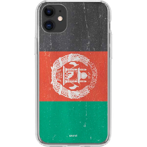 Afghanistan Flag Distressed iPhone 11 Clear Case