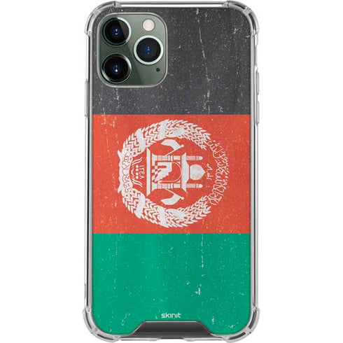 Afghanistan Flag Distressed iPhone 11 Pro Max Clear Case