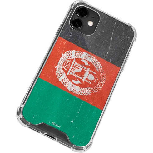 Afghanistan Flag Distressed iPhone 12 Clear Case