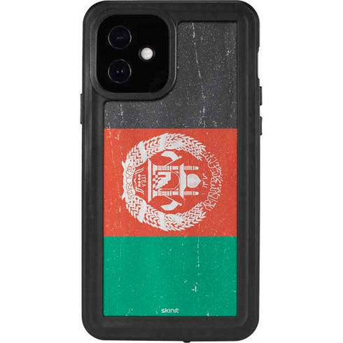 Afghanistan Flag Distressed iPhone 12 Waterproof Case