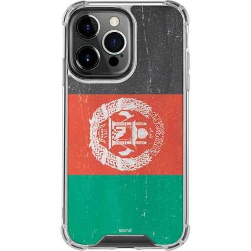 Afghanistan Flag Distressed iPhone 13 Pro Clear Case