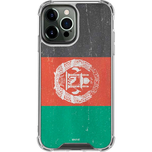 Afghanistan Flag Distressed iPhone 13 Pro Max Clear Case