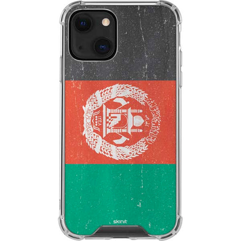 Afghanistan Flag Distressed iPhone 14 Clear Case