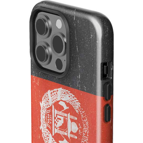 Afghanistan Flag Distressed iPhone 15 Pro Impact Case