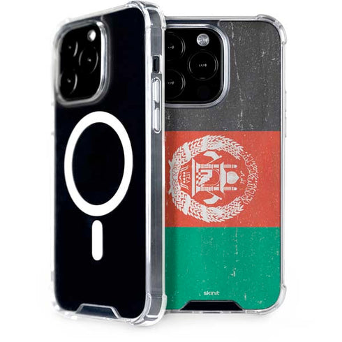 Afghanistan Flag Distressed iPhone 14 Pro MagSafe Case