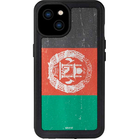 Afghanistan Flag Distressed iPhone 15 Plus Waterproof Case