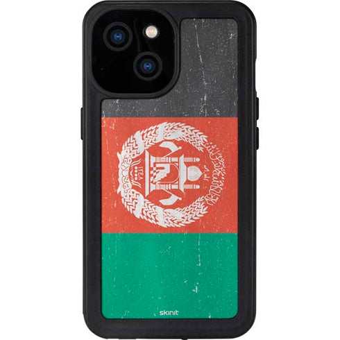 Afghanistan Flag Distressed iPhone 15 Waterproof Case