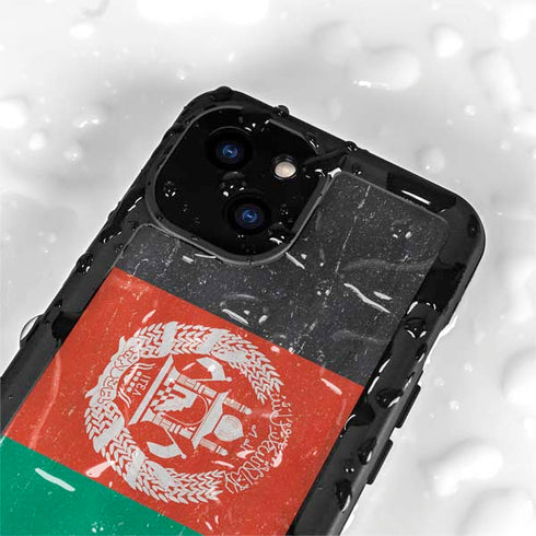 Afghanistan Flag Distressed iPhone 15 Waterproof Case