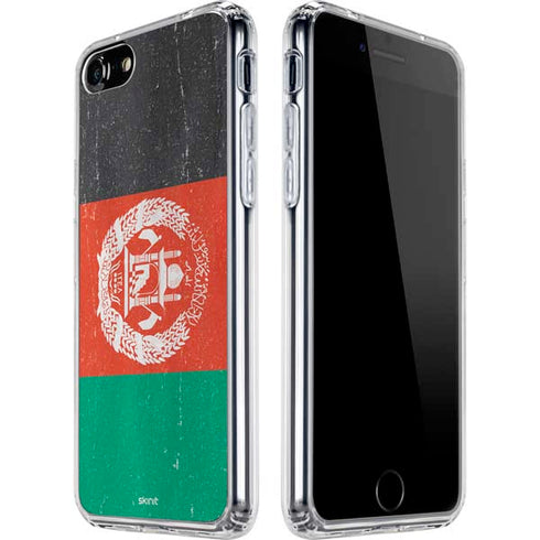 Afghanistan Flag Distressed iPhone SE (2nd & 3rd Gen) Clear Case
