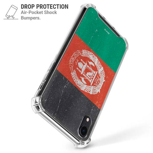 Afghanistan Flag Distressed iPhone XR Clear Case