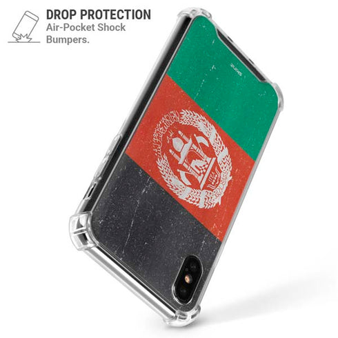 Afghanistan Flag Distressed iPhone XS Max Clear Case