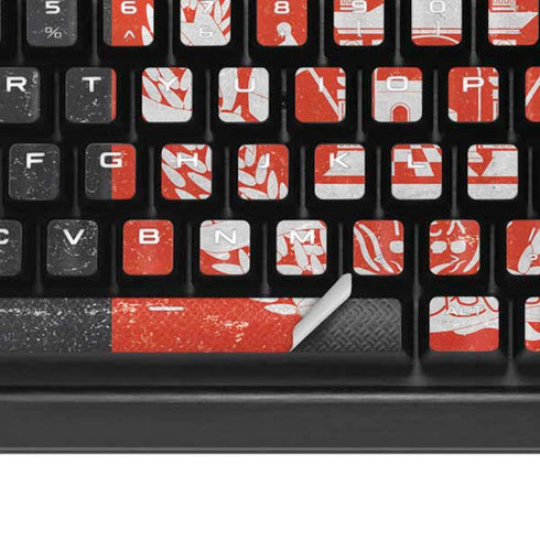 Afghanistan Flag Distressed K95 RGB PLATINUM Mechanical Gaming Keyboard Skin