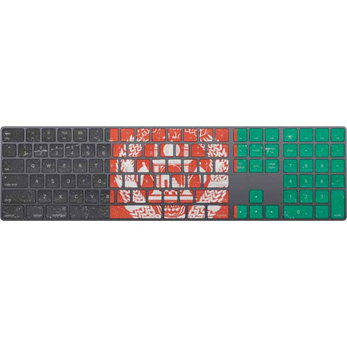 Afghanistan Flag Distressed Magic Keyboard with Numeric Keypad Skin