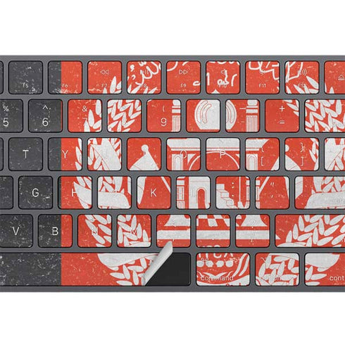 Afghanistan Flag Distressed Magic Keyboard with Numeric Keypad Skin