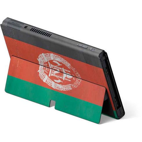 Afghanistan Flag Distressed Nintendo Switch OLED (2021) Skin