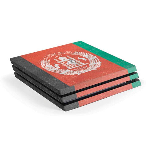 Afghanistan Flag Distressed PS4 Pro Console Skin