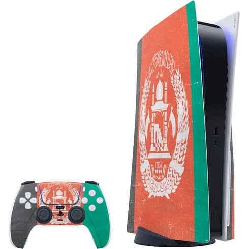 Afghanistan Flag Distressed PS5 Bundle Skin
