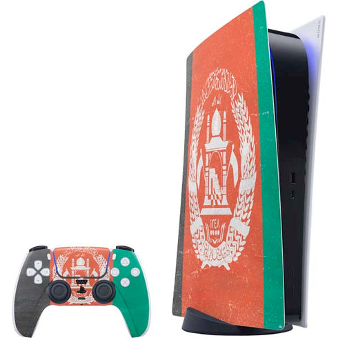 Afghanistan Flag Distressed PS5 Digital Edition Bundle Skin