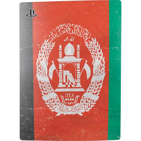 Afghanistan Flag Distressed PS5 Digital Edition Console Skin