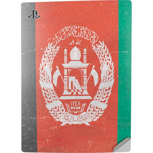 Afghanistan Flag Distressed PS5 Digital Edition Console Skin