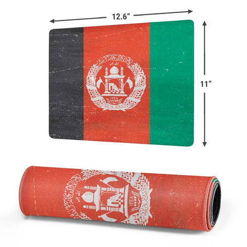 Afghanistan Flag Distressed Gaming Mouse Pad