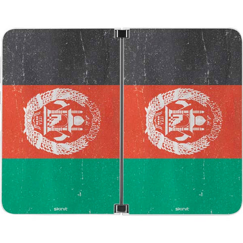 Afghanistan Flag Distressed Surface Duo Skin