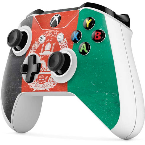 Afghanistan Flag Distressed Xbox One S Controller Skin