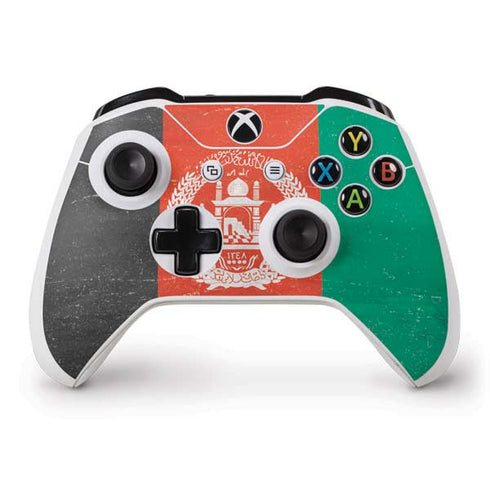 Afghanistan Flag Distressed Xbox One S Controller Skin