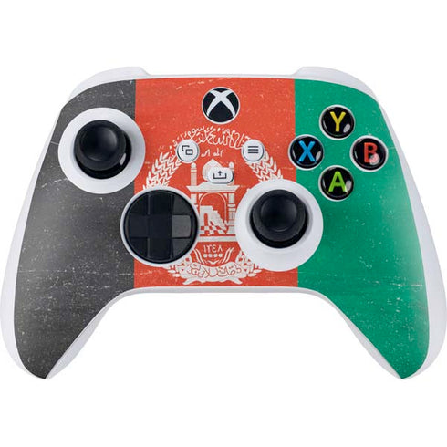 Afghanistan Flag Distressed Xbox Series S Controller Skin