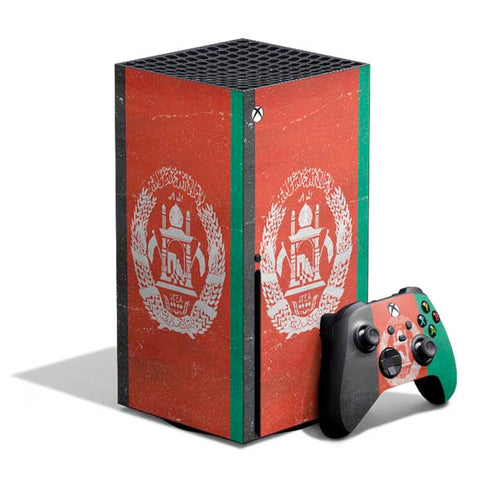 Afghanistan Flag Distressed Xbox Series X Bundle Skin