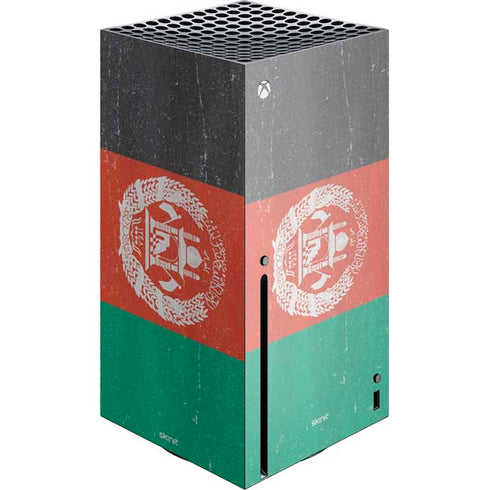 Afghanistan Flag Distressed Xbox Series X Console Skin