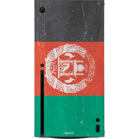 Afghanistan Flag Distressed Xbox Series X Console Skin