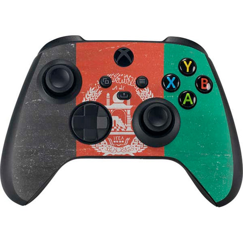 Afghanistan Flag Distressed Xbox Series X Controller Skin