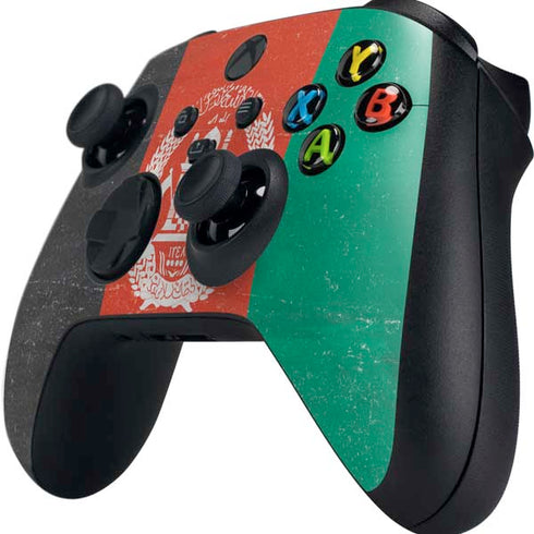 Afghanistan Flag Distressed Xbox Series X Controller Skin